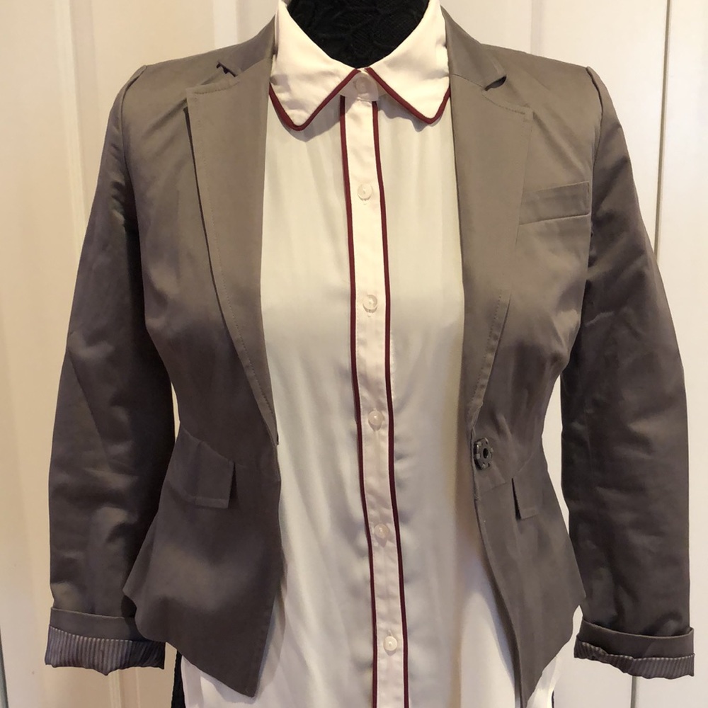 Banana Republic Petite Grey Blazer
